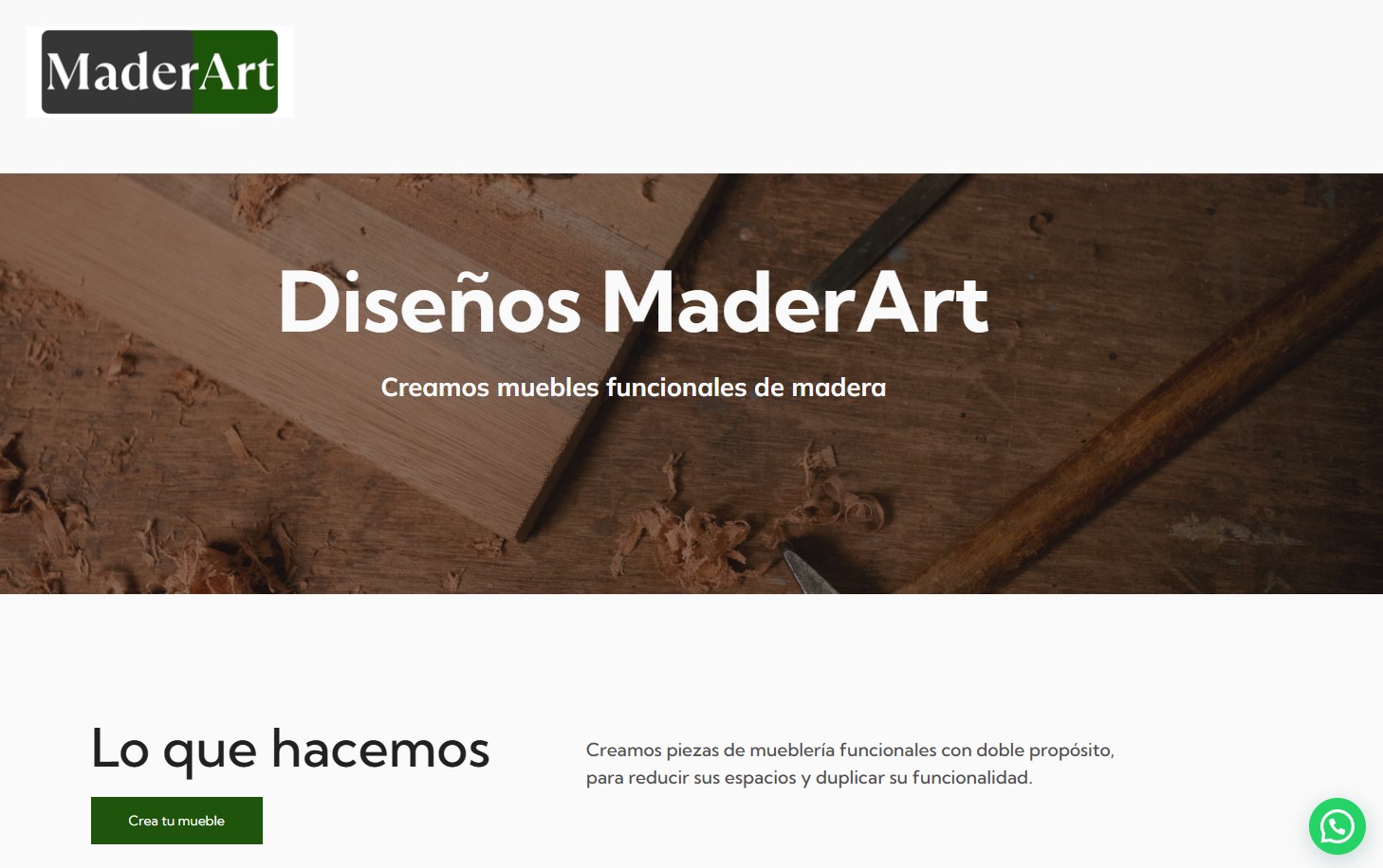 Sitio web MaderArt